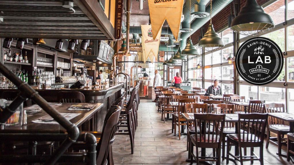 Brewery for craft beer in Montreal's Saint Denis neighborhood