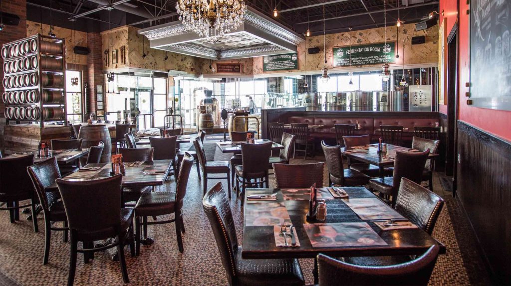 Enjoy a craft beer at 3 Brasseurs brewery in Oakville