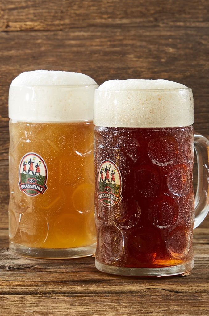 How many ml are in a large beer?